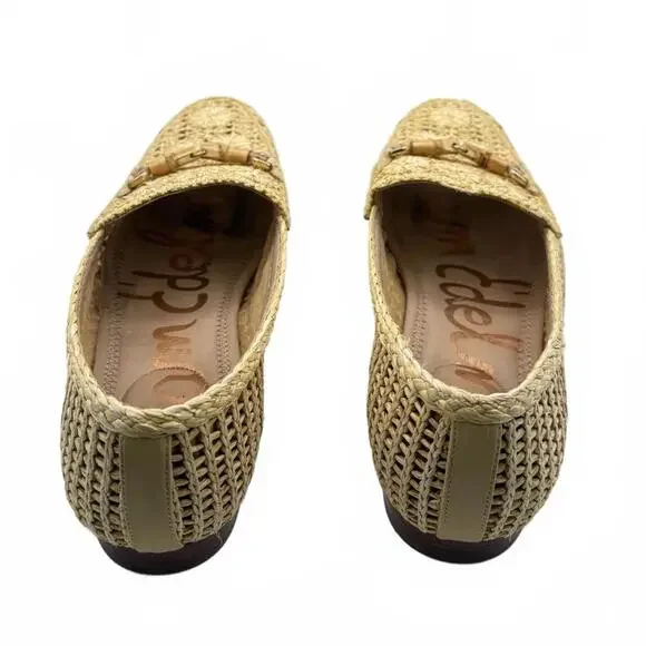 Sam Edelman Lowell Woven Loafers – Size 8 – Natural Raffia / Gold Bit CUTE! - Picture 3 of 6